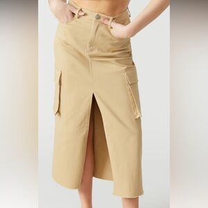 Steve Madden Benson Cargo Skirt Large/Mushroom